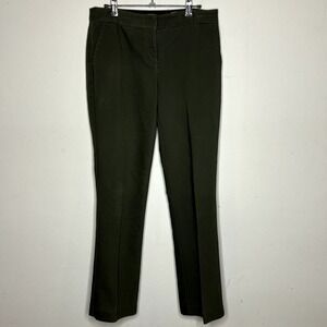 Express Columnist Ankle Pants Womens 8 Olive Green Slim‎ Straight Stretch Dress